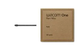 Pointes de stylet feutre (noir) pour le stylet standard Wacom One - 10 pièces